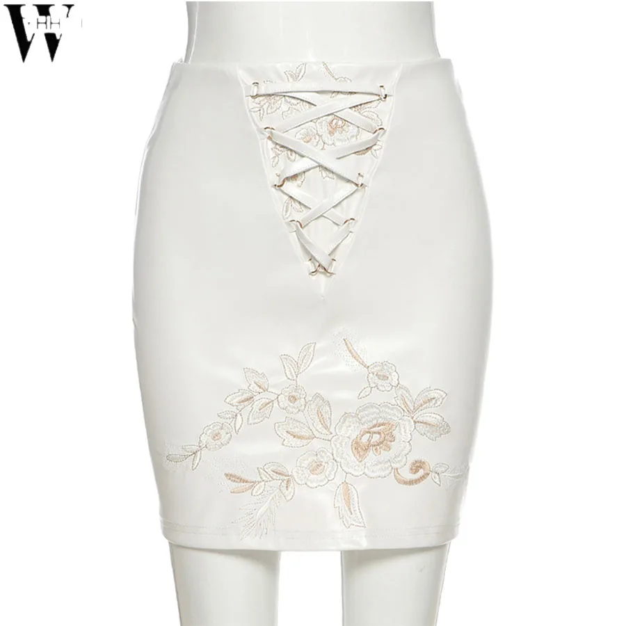 

WYHHCJ Women Autumn Winter High Waist Pu Leather Slim Package Hip Bandage Mini Short Skirt 2021 Female Clothing Streetwear