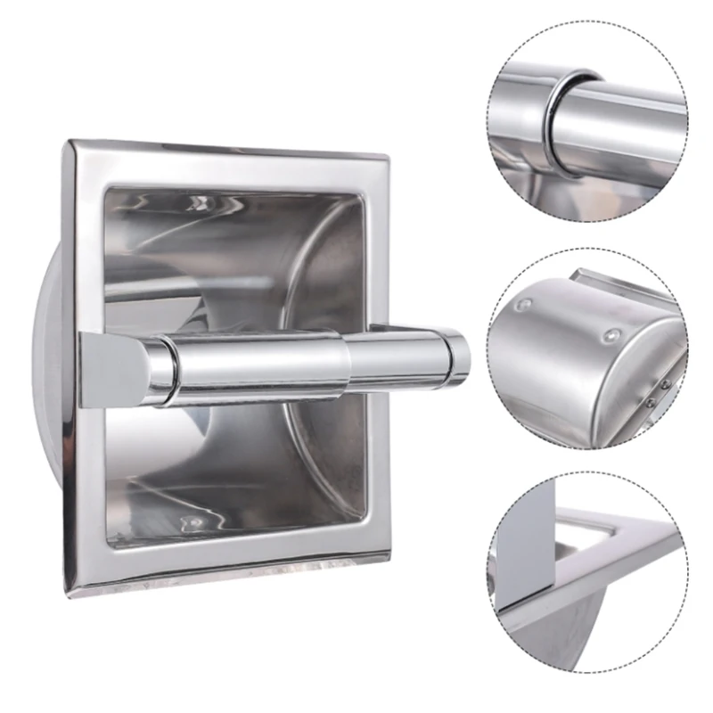 

Inset Roll Holder Tissue Stand for Tissue Hanging Kitchen Bedroom Bathroom