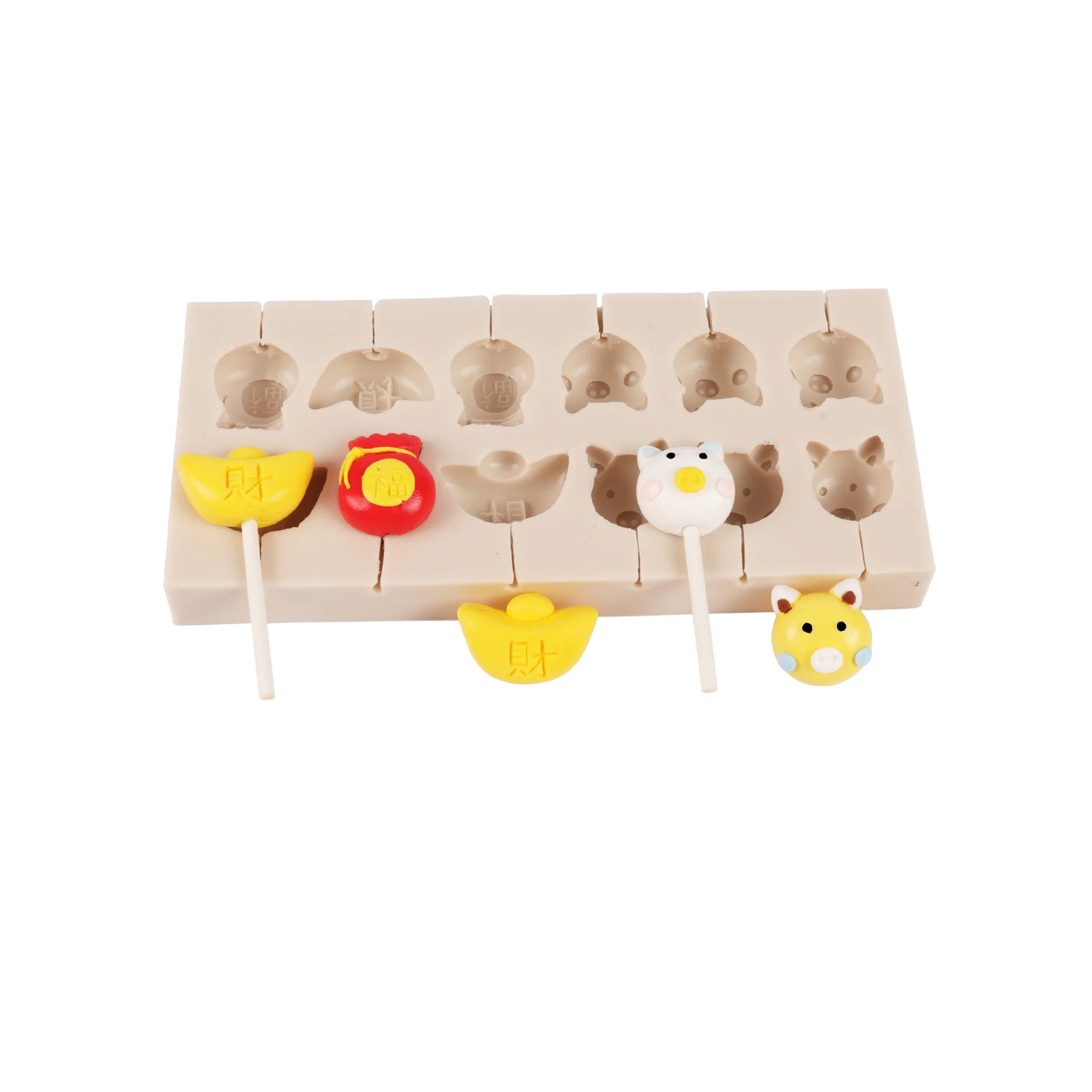 1 шт. рождественские большие силиконовые формы для леденцов в форме животных