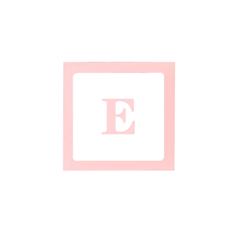 Pink E DIY прозрачный латексный шар в коробке, детские блоки любви для мальчиков и девочек, украшение для свадьбы, дня рождения, вечеринки - Цвет: Pink E