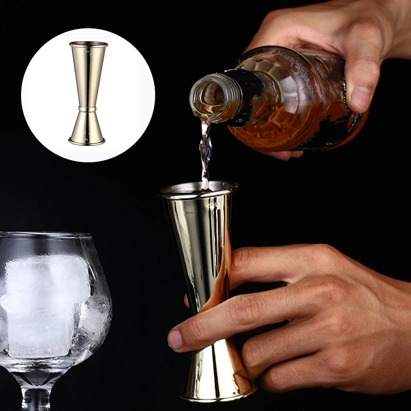 

30/60ml Stainless Steel Cocktail Scale Cup Bar Accessories Kitchen Double Head Measuring Cup Bartending Measuring Cup For Bar