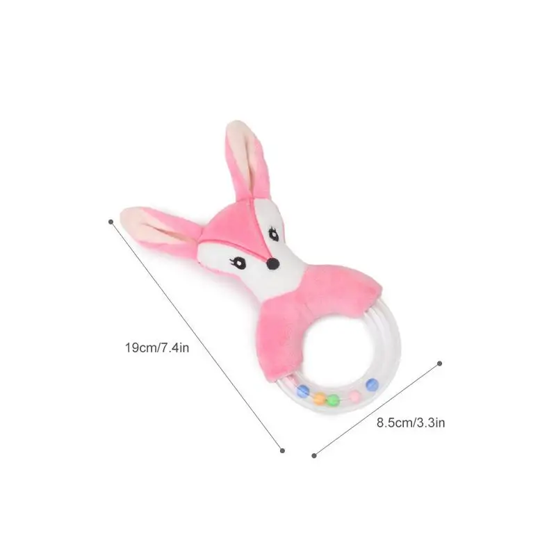 Baby Cartoon Rabbit Dear Plush Rattle Ring Bell Newborn Hand Grasp Toys Soft Mobile Infant Crib Dolls Peluche Hochet Brinquedos | Игрушки и