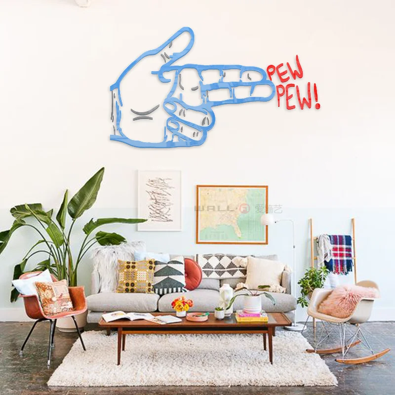 Фото WS43 Ins northern wind fingers pistol 3 d acrylic solid wall stick Korea contracted interesting metope clothing pictures Дом и сад WS43 Ins northern wind fingers pistol 3 d acrylic solid wall stick Korea contracted interesting metope clothing pictures Дом и сад