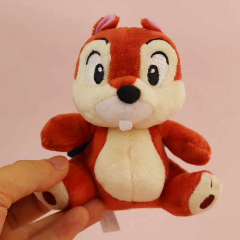 2pcs 11cm Chip And Dale Disney Plush Toys Keychains Women Brooch Kawaii Accessorie small animals For Backpack Gift To Girlfriend - купить по