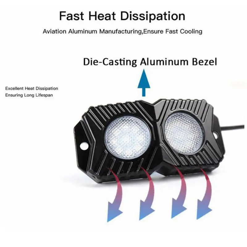 Украшение с 6 двойными подставками RGB светодиодный автомобильные светильники