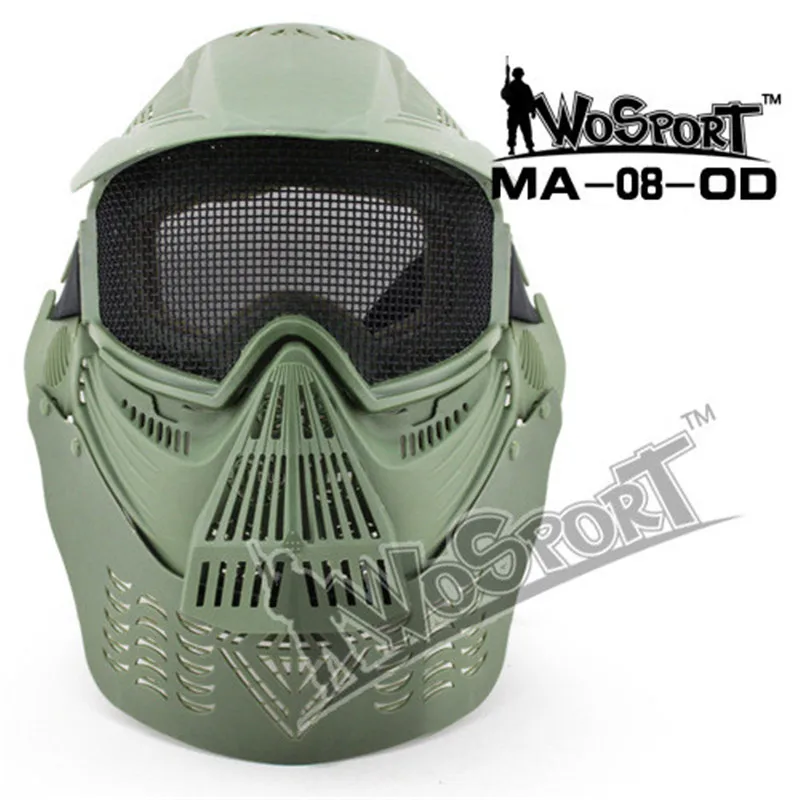 All-round tactical mask head, face and neck protection tactical fencing outdoor protective equipment sunshade helmet