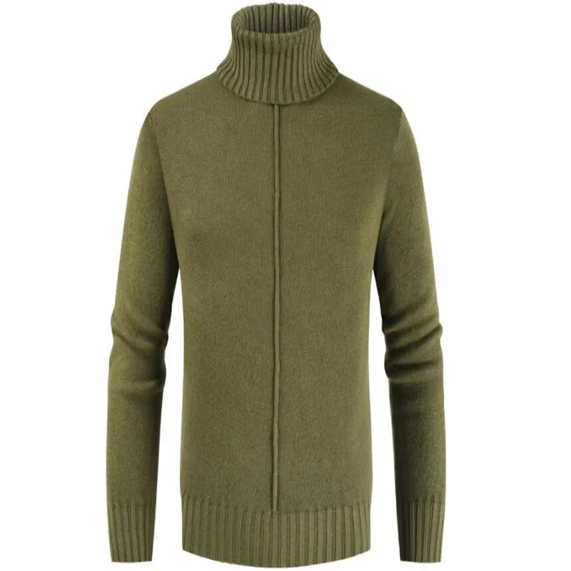 

New autumn and winter big high collar slim personality hook flower long sleeve sweater men's sweater