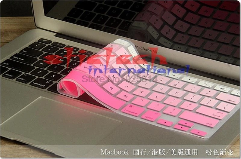 500 шт. чехол для клавиатуры MacBook Air 11 13 дюймов Pro 15 Retina US градиентные наклейки с