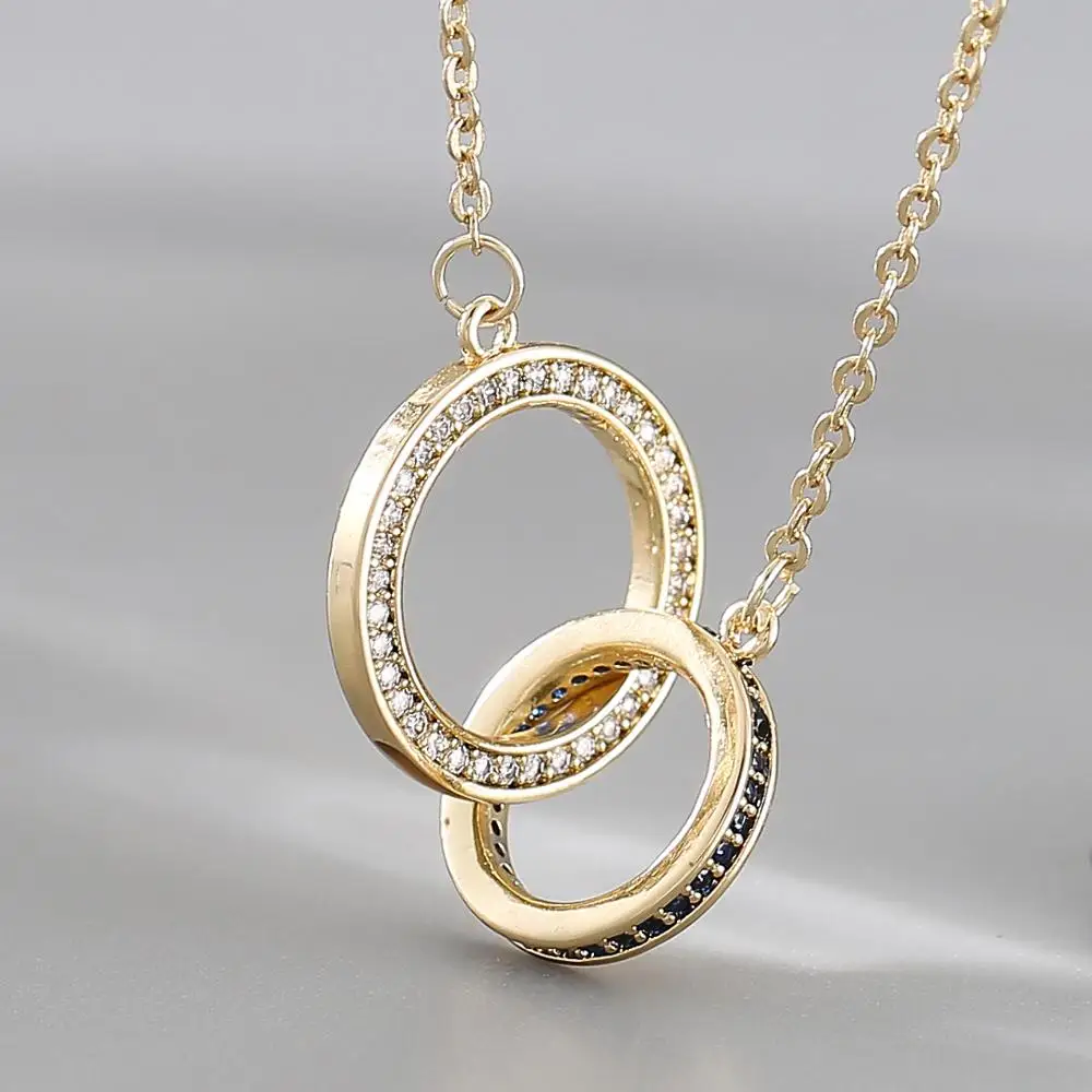 Модные цвета: золотистый серебристый круг Цепочки и ожерелья блокируя круглые