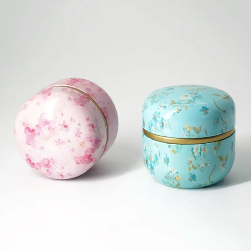 Круглый металлический чехол в японском стиле с цветами органайзер для свадебных