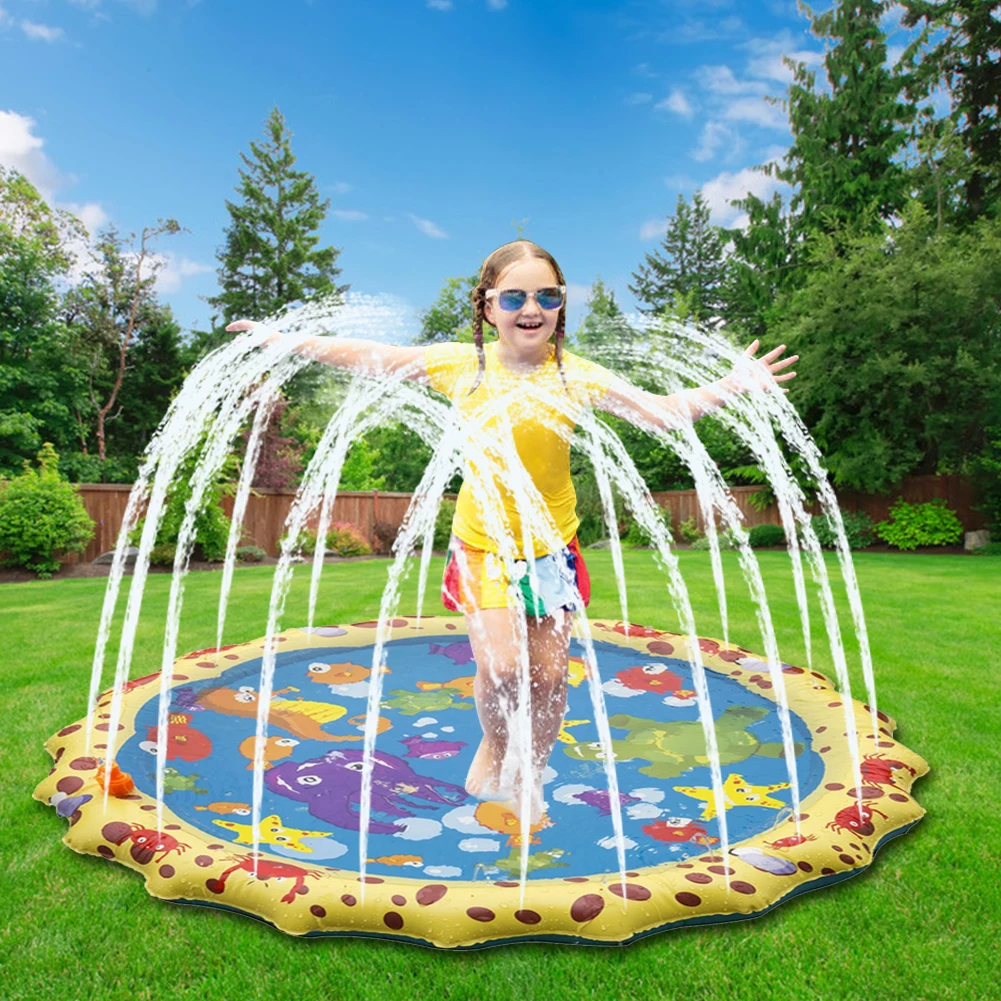 1 м коврик для воды детский ПВХ уличный пляжный игровой надувной спрей рук и глаз