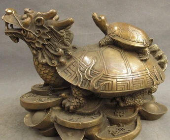 Бесплатная доставка &lt12 &quotкитайская Бронзовая медная долговечность Shou дракон