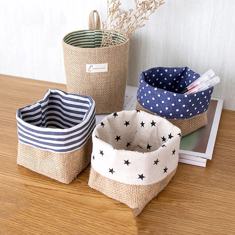 Zerolife подвесной Рабочий стол для хранения корзина из джута Хлопковый мешок