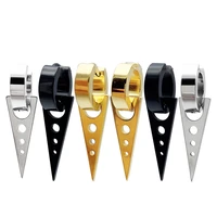 1 pc korean boys v stainless steel stud earrings for women men black triangle dangle earrings punk style goth earrings