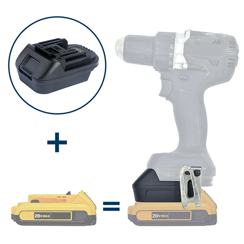 Адаптер аккумулятора для Dewalt DCB200 DCB205 20 в макс. преобразователь Makita 18 LXT