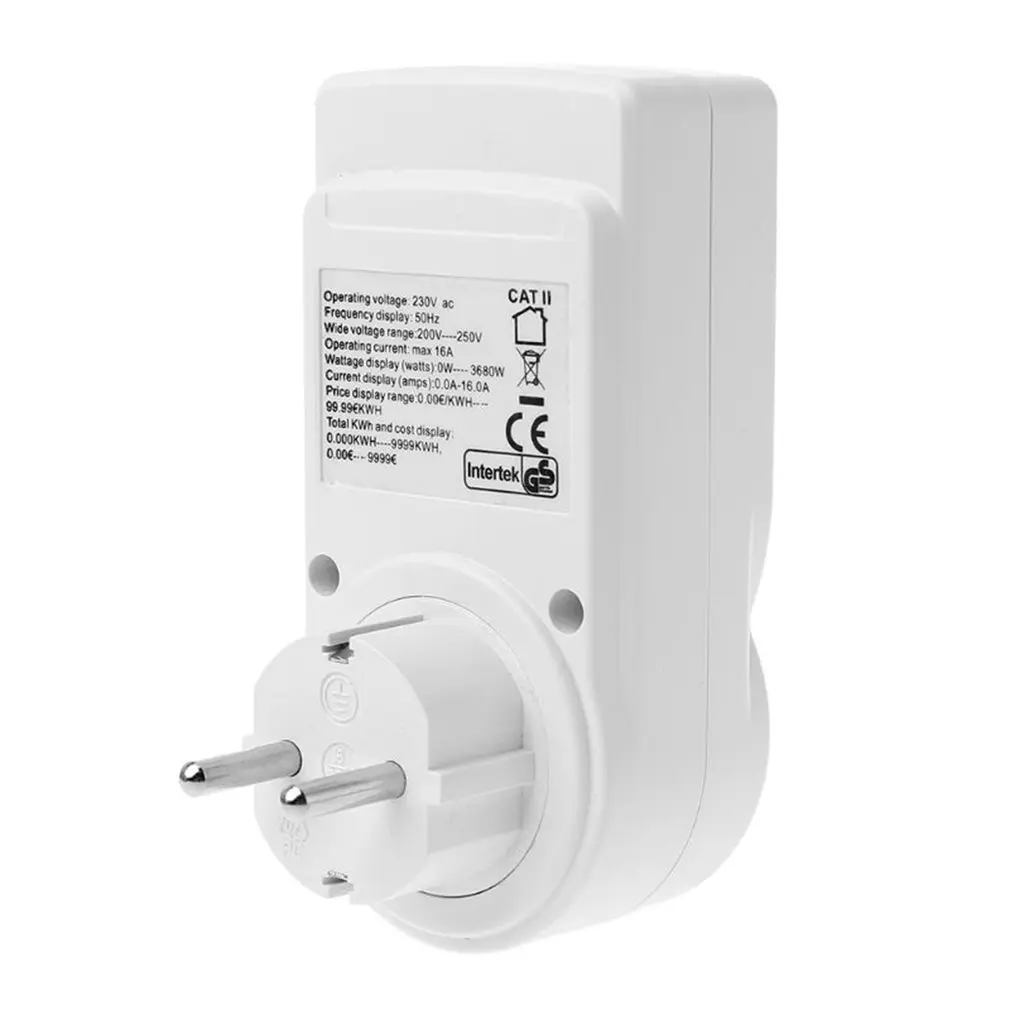 Digital Power Meter Socket EU/US/UK Plug Energy Current Voltage Watt Electricity Cost Measuring Monitor Analyzer | Инструменты