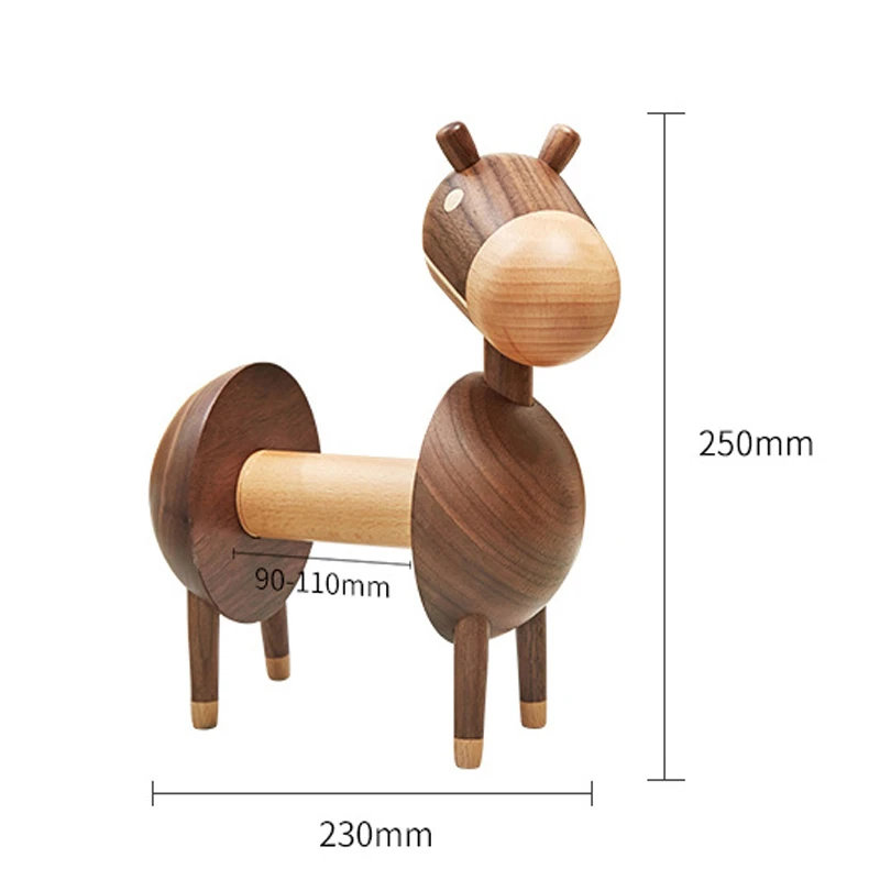 Держатель туалетной бумаги черный орех симпатичная форма осла держатель для