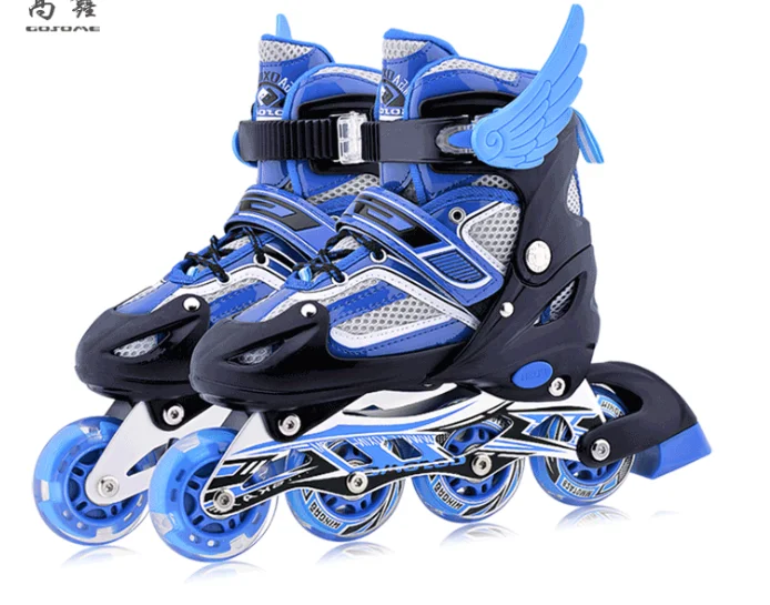 

Roller skates children's full set of flash roller skates four yards adjustable single outdoor practice roller skates