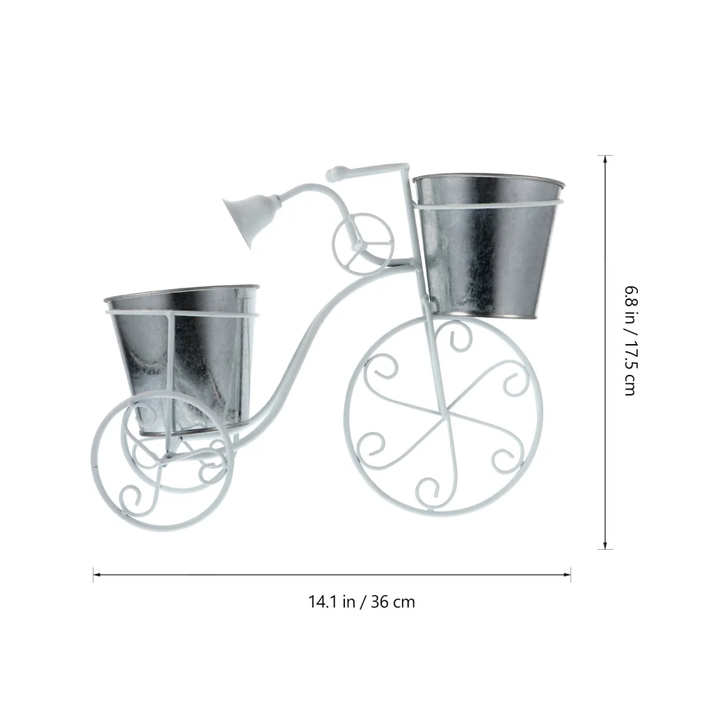 

1PC Bike Plant Stand Vintage Bike Shape Plant Holder Iron Art Flower Pot