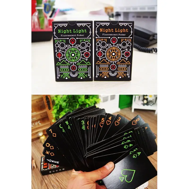 1 Набор фантастический светящийся Флуоресцентный светильник Ночной покер