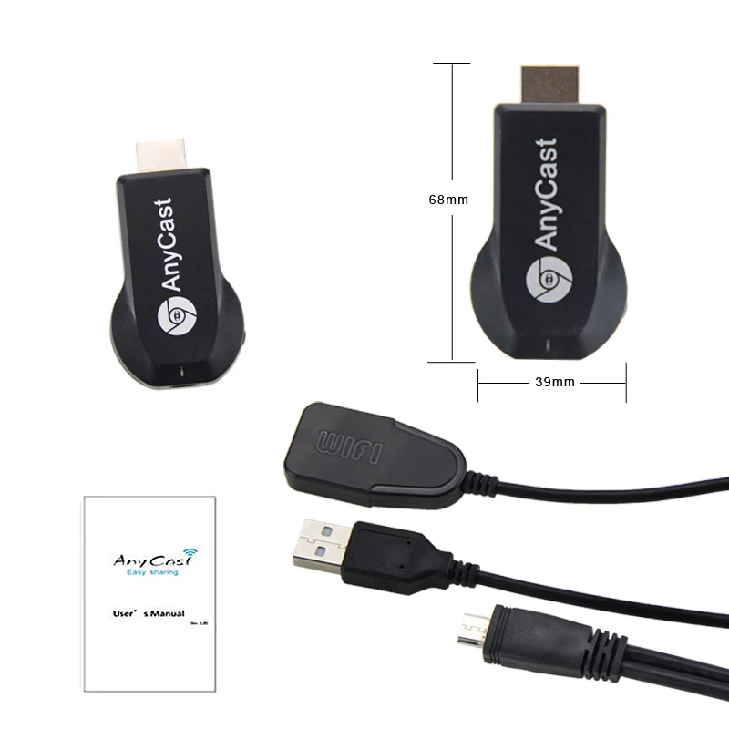 HD 1080P AnyCast M2 Plus Airplay Wifi Дисплей ТВ ключ приемник DLNA легкий обмен Мини палка для Android