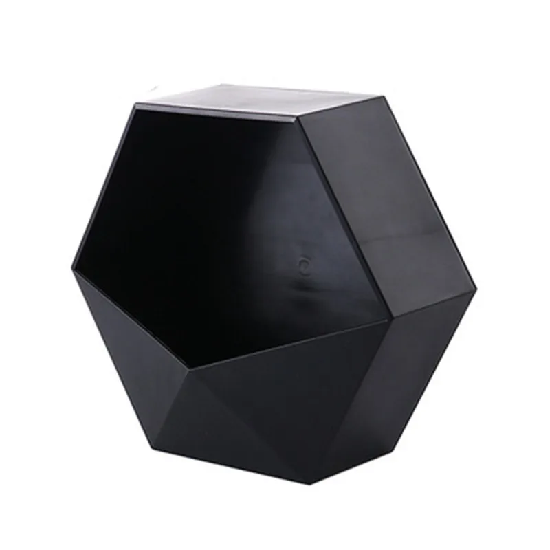 

Bathroom Wall-Mounted Storage Rack Hexagonal Geometric Shelf No Punching Installation Household Wall Hanging Decoration
