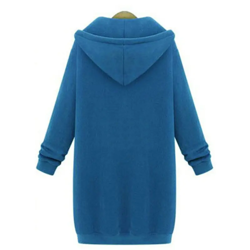 2019 kpop Hoodies Sweatshirt Women's Clothing Long Plus Velvet Female Large Size Loose Oversized Hoodie Coat WW49 Женская одежда
