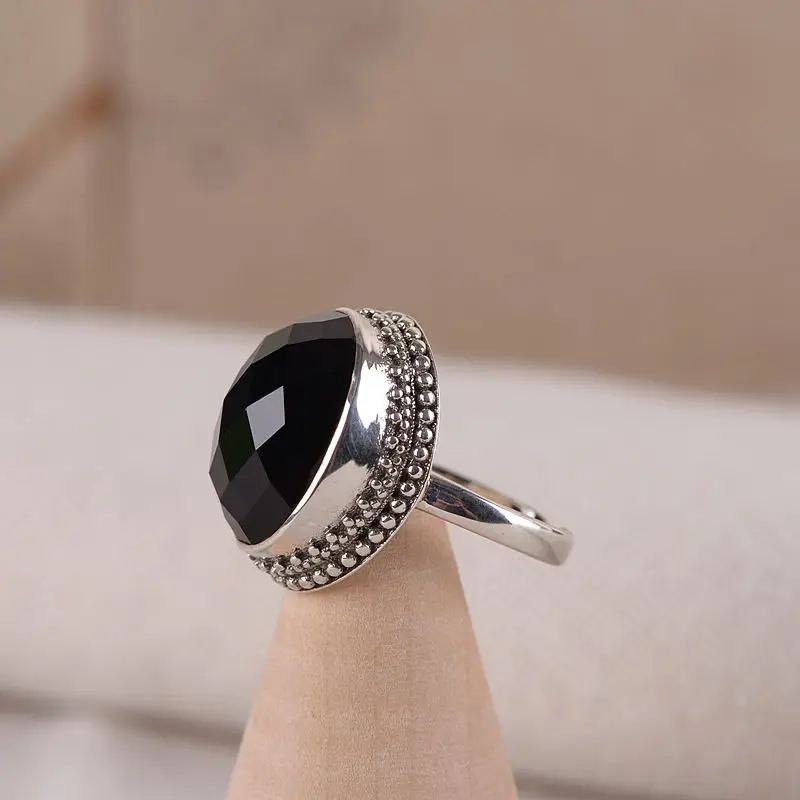 Кольцо женское из стерлингового серебра 925 пробы с граненым камнем|ring 925|ring forrings for