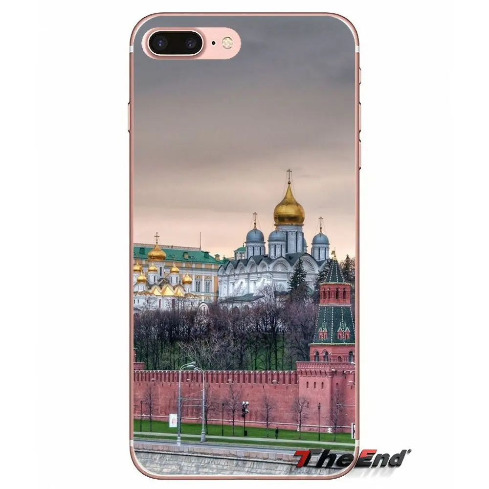 Кремль Москва Россия для Apple IPhone X 4 4S 5 5S SE 5C 6 6s 7 8 плюс Plus 6S iphone 8plus мягкие прозрачные