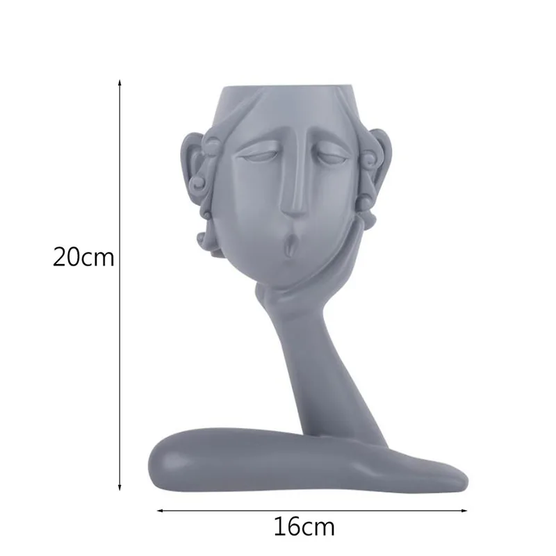 

Resin Vase Home Decoration Decor Vase Living Room Decoration Flower Pot Character Sculpture Statue Desktop Crafts Furnishings