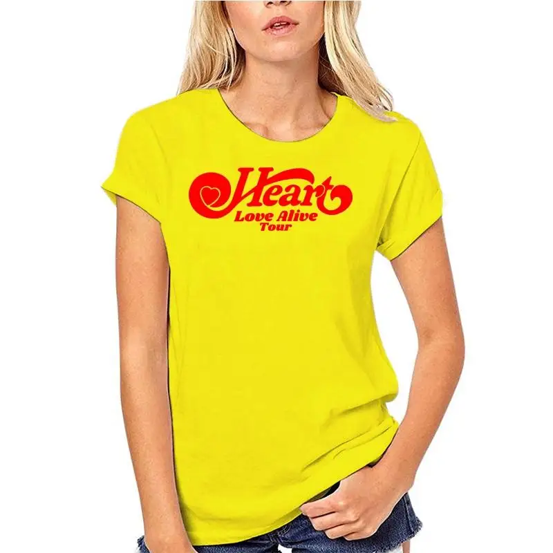 

Rare Heart Band Logo Men's Classic Short Sleeve Music Band Shirts Black Tee Shirt Summer Men's Basic T-shirts Big Plus Size