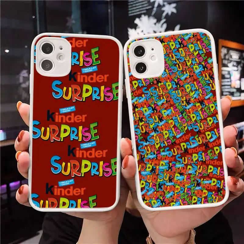 

Trolly egg KINDER JOY Surprise red Phone Case Matte Transparent for iPhone 7 8 11 12 s mini pro X XS XR MAX Plus cover funda