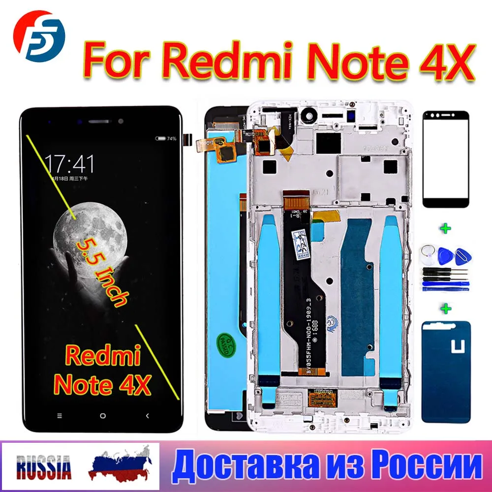 AAA для Xiaomi Redmi Note 4 Global / 4X -Процессор: Snapdragon 625 ЖК дисплей дигитайзер в | Экраны для мобильных телефонов -4000221101112