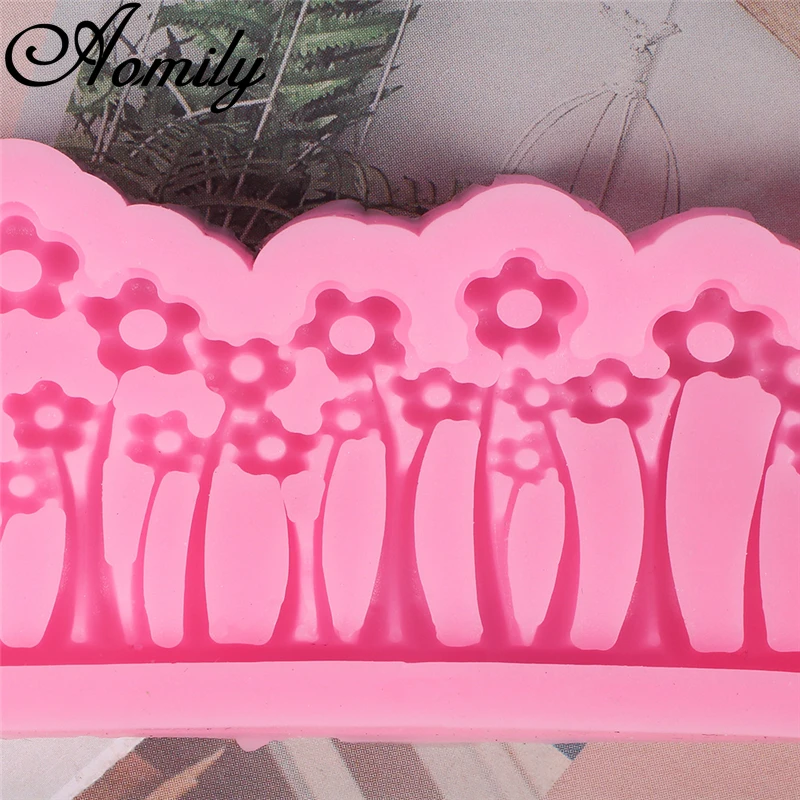 

Aomily Flowers Cake Mold Pastry Chocolate Candy Jelly Cake Mould Silicone Mold Ice Block Soap Mould Baking Tool Cake Decorating