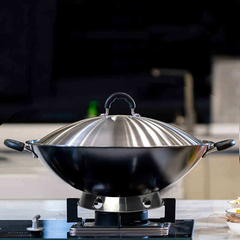 Универсальная подставка для сковороды Wok/металлическое круглое дно