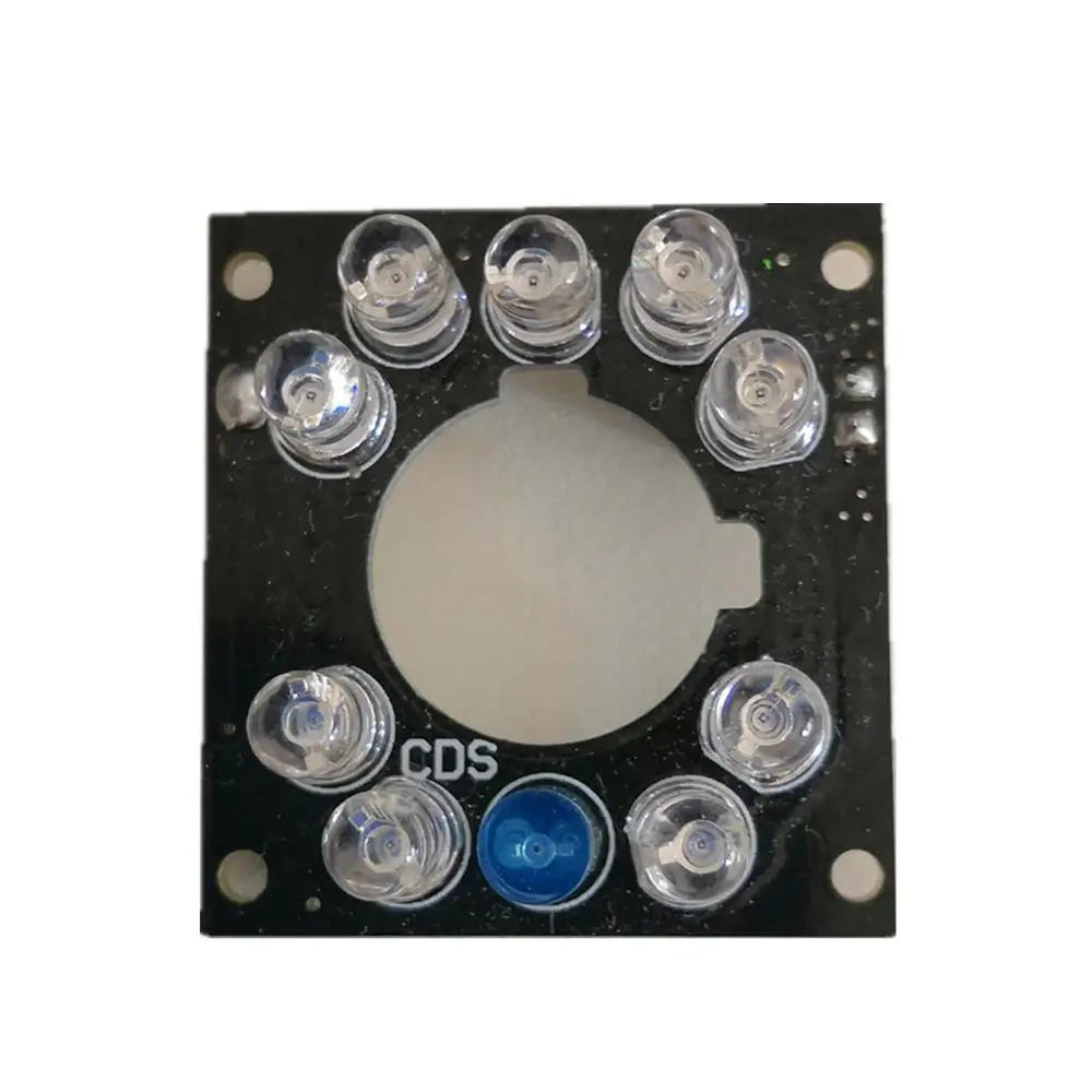 

IP Camera Infrared Light Board IRLED Plate 9pcs IR LEDs 850nm 90degree for 3.6mm lens