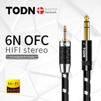todn hifi cable audio aux jack cable 6n ofc 6 5mm multichannel plug to 6 5mm multichannel plug