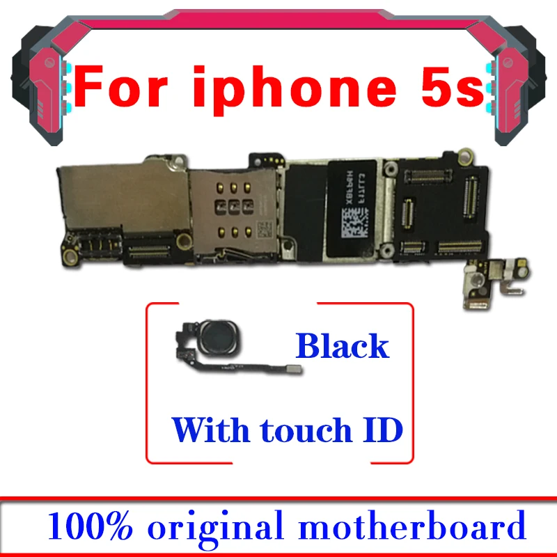 16 Гб/32 ГБ/64 ГБ для iphone 5s материнская плата без/с Touch ID, оригинальная разблокированная материнская плата для iphone 5s с чипами