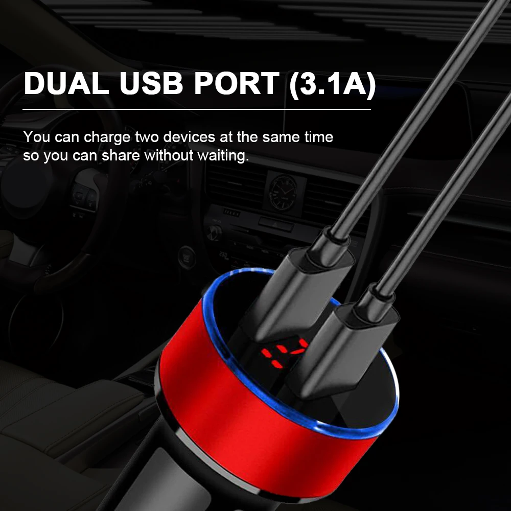 Автомобильное зарядное устройство с двумя USB портами 3 1 А 5 В| |