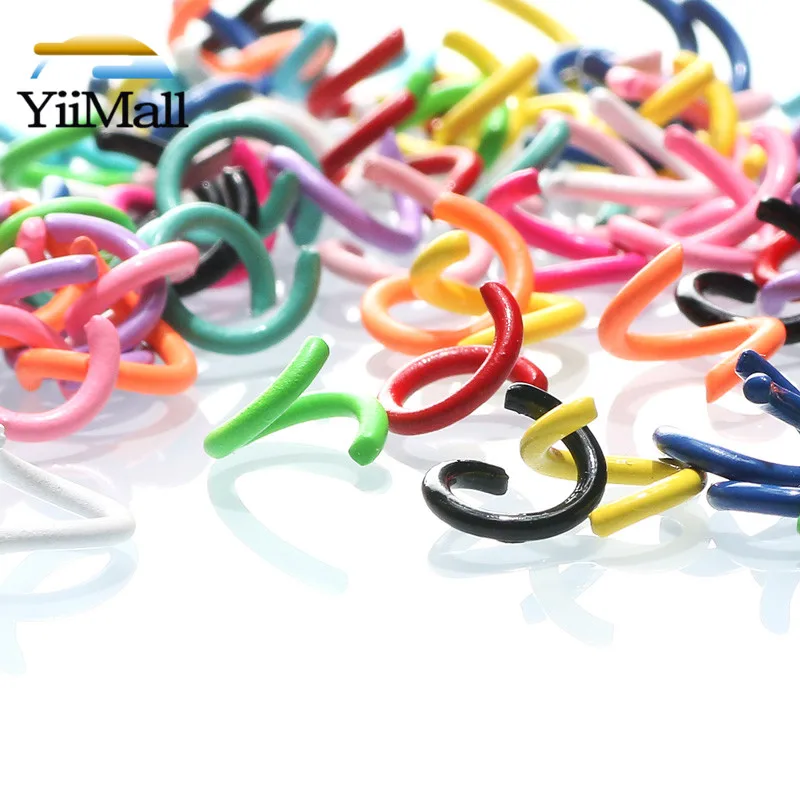 

100pcs/lot 8mm Colorful Metal Open Single Jump Rings Split Rings Connectors For Diy Jewelry Finding Making Accessories Supplies