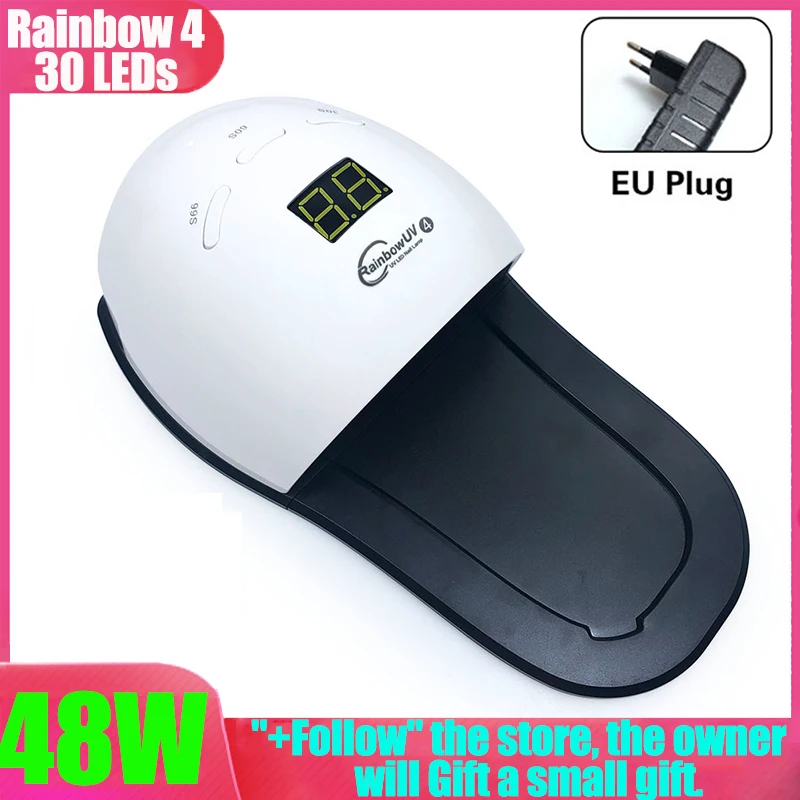 Сушилка для ногтей 48 Вт УФ лампа Rainbow4 светодиодный светильник сушки гель лака 30