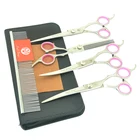 Набор ножниц для груминга собак, профессиональные ножницы для вырезания и филировки, 7,0 дюйма, B0008B