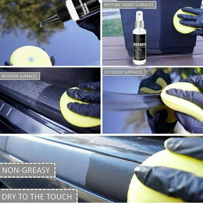 

Hot Car Plastic Parts Repair Liquid Auto Interior Maintenance Dashboard Steering Wheel Coating Agent X66