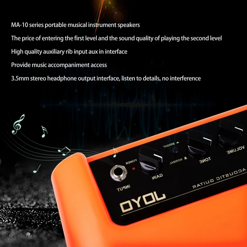 

JOYO MA-10 Portable 10W Mini Amp Headphone Output with Power with