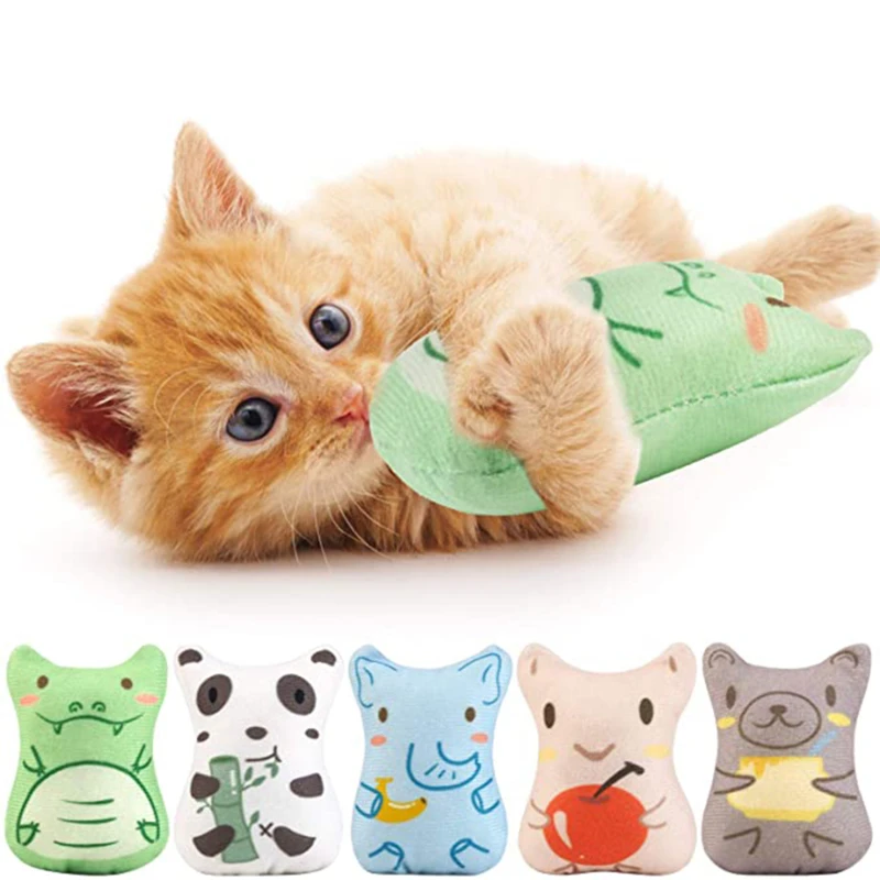 

Teeth Grinding Catnip Toys Funny Interactive Plush Cat Toy Pet Kitten Chewing Vocal Toy Claws Thumb Bite Cat Mint For Cats