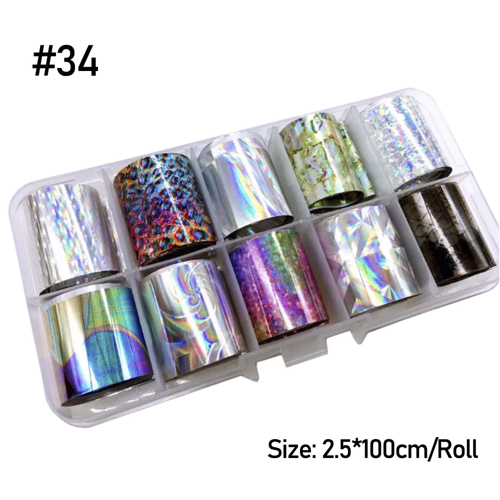 10 рулонов голографическая переводная фольга s микс звездное небо наклейки для