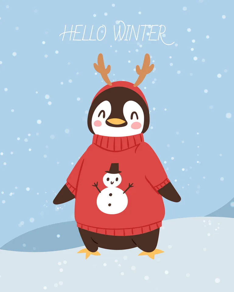 Рождественские Зимние Пингвины металлические Вырубные штампы для скрапбукинга