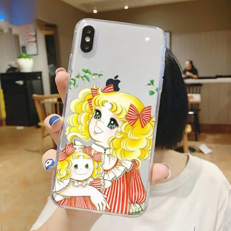 

Candy Anime Manga pattern Phone Case Transparent soft For iphone 5 5s 5c se 6 6s 7 8 11 12 plus mini x xs xr pro max