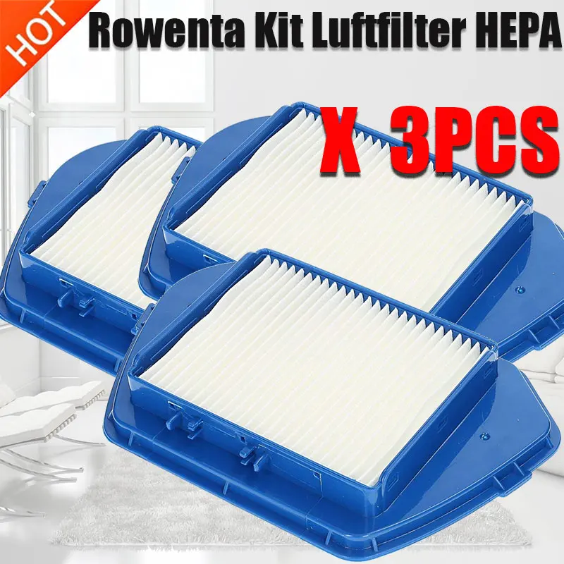 3pcs Пылесос аксессуары комплект частей Hepa пылевые фильтры для Rowenta ro53 Compacteo Ergo Cyclone-zr005501 Zyklon ZR005501 - Цвет: 3pcs