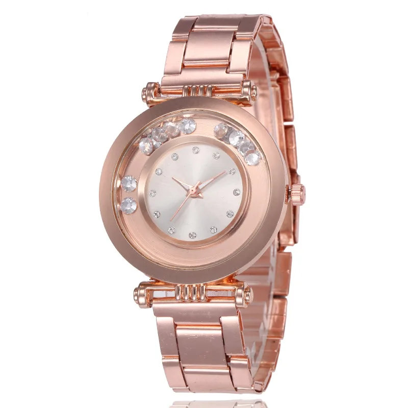 

100pcs / lot gift women's watch foreign trade hot sale Korean fashion steel band diamond women's watch manufacturer quartz watch